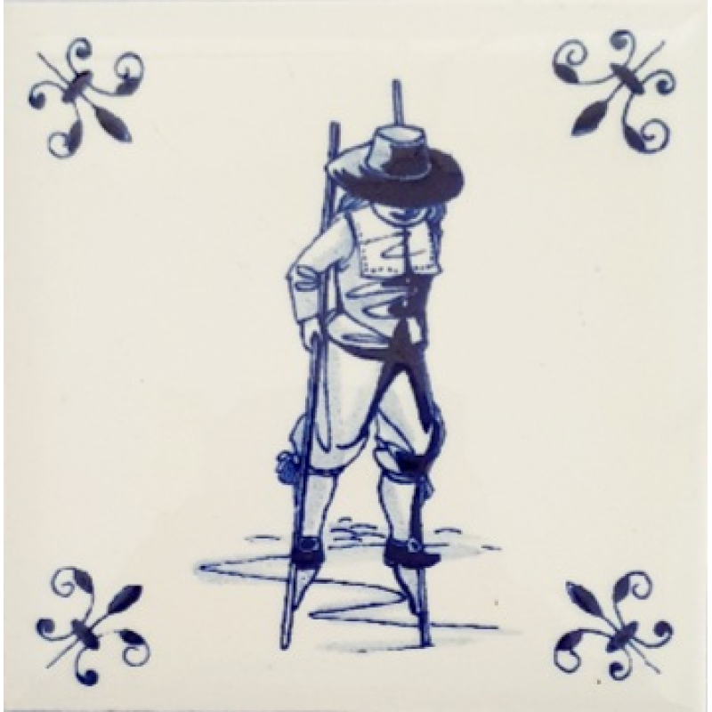 Oud Hollandse tegel steltloper